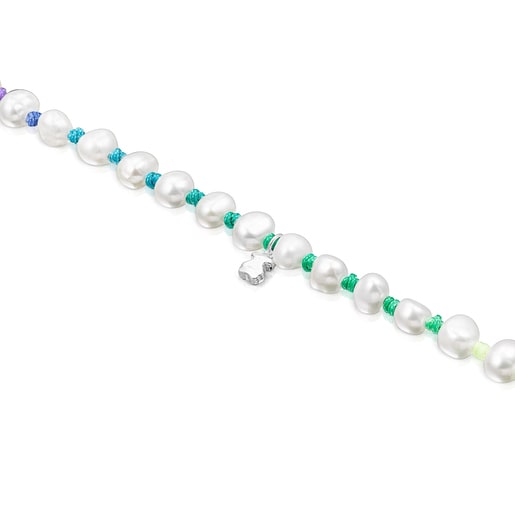 Multicolored nylon TOUS Joy Bits necklace with pearls