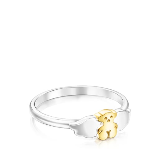 Gold colored IP Steel Fragile Nature Ring