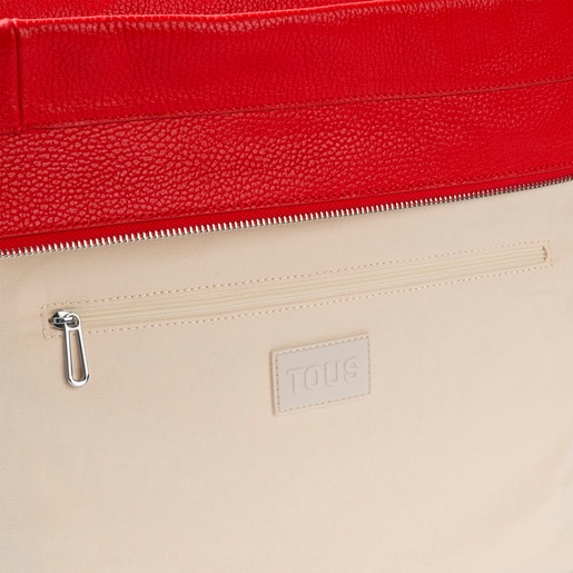 Large red leather Tote bag TOUS Miranda