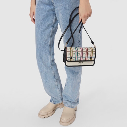 Small beige and black TOUS Crossroad Crossbody bag