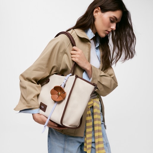 Shopper grande de jacquard beige TOUS Summer Holidays