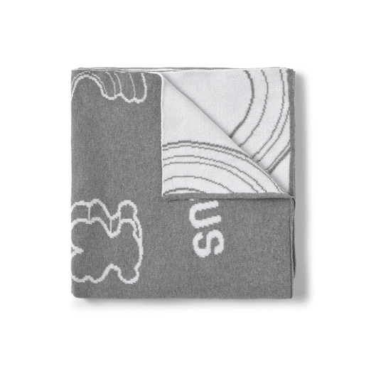 Reversible baby blanket in Nilo grey