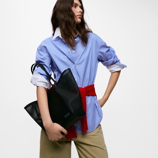 Medium black Tote bag TOUS Tulip Cutout