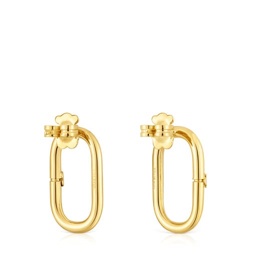 Short Earrings with 18kt gold plating over silver Hold Oval