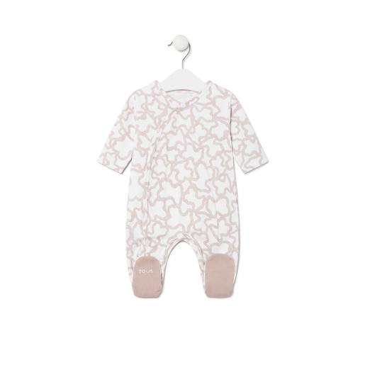 Pijama d'una peça per a nadó Kaos beix