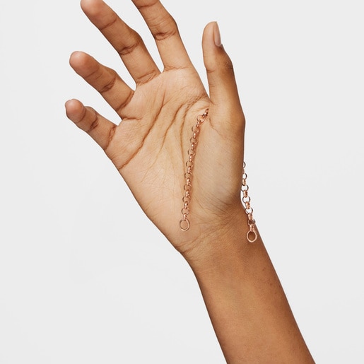 Rose Silver Vermeil TOUS Hold Bracelet 17cm.