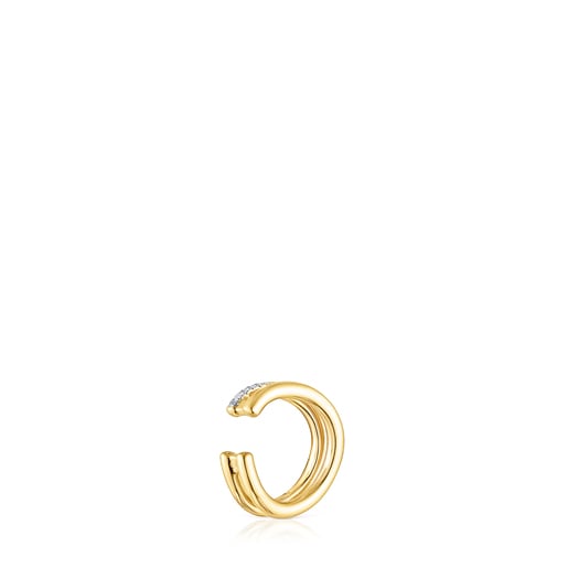 Gold Hav Earcuff with diamonds