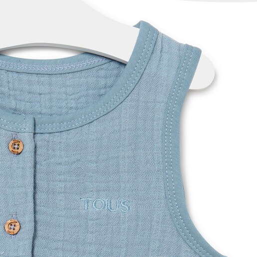 Short SMuse baby playsuit in blue