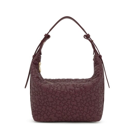 Bolso de hombro mediano burdeos TOUS Puffy bear