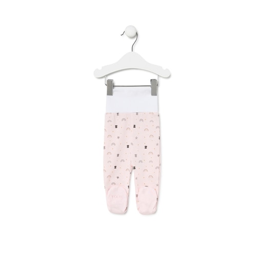 Ghetta Neonato Con Piedini - Body Caldo In Cotone Rosa 0 Mesi