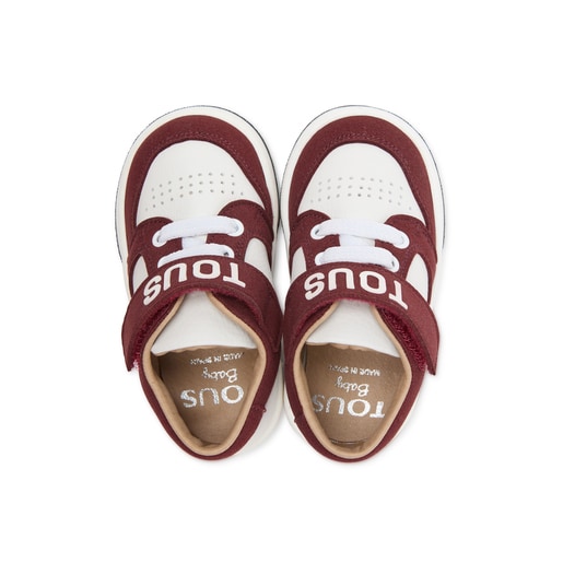 Baby trainers in Run maroon