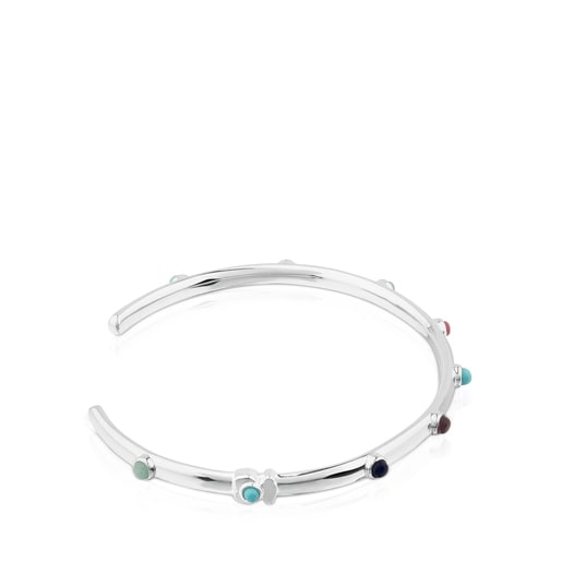 Pulsera Super Power de Plata con Gemas