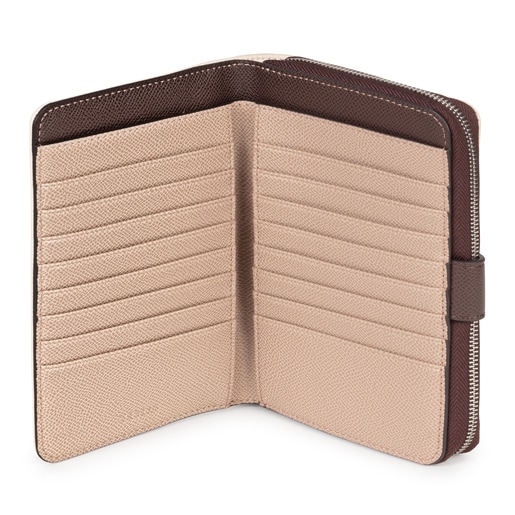 Medium brown and beige New Dubai Wallet