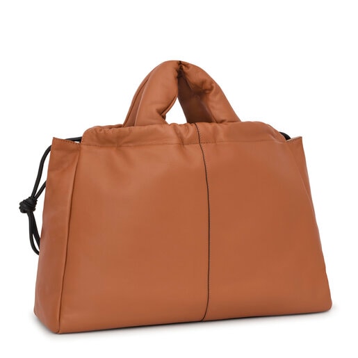 レザーカラーのレザー製ラージ・ワンショルダーバッグ TOUS Cloud