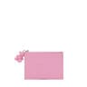 Πορτοφολάκι-θήκη καρτών TOUS La Rue New σε ροζ χρώμα