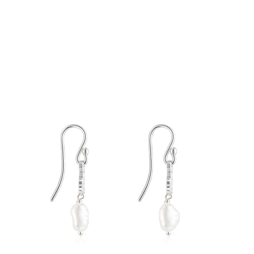 Silver Oceaan Earrings with pearls