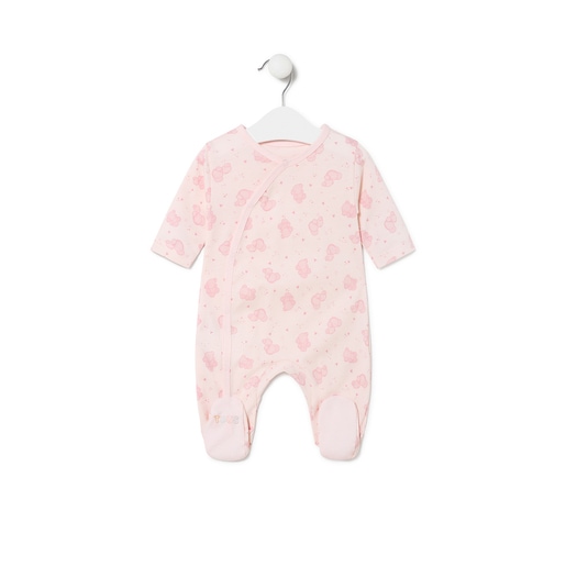 Baby playsuit in Pic pink