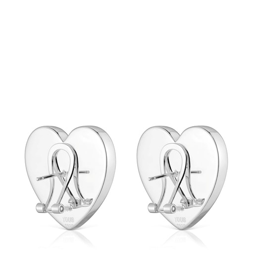 Silver 27mm heart earrings Sweet Dolls