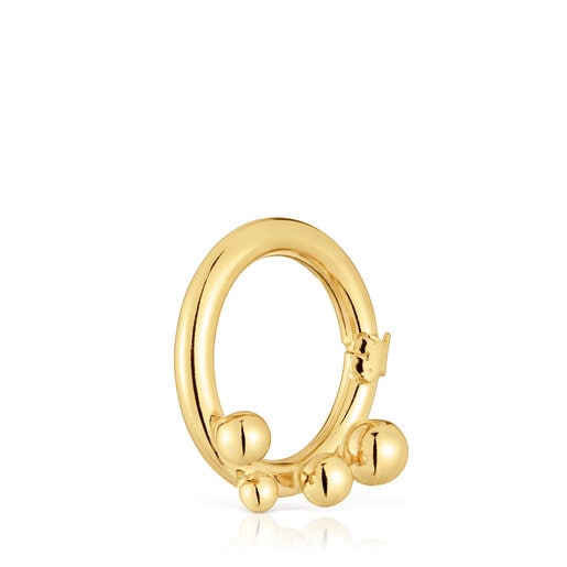 Medium Ring with 18kt gold plating over silver and details Hold