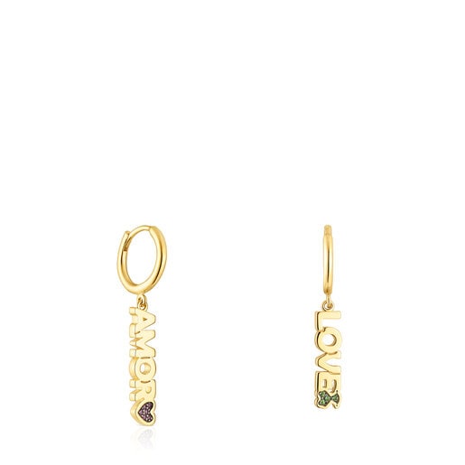 TOUS Crossword Amor Earrings with gemstones