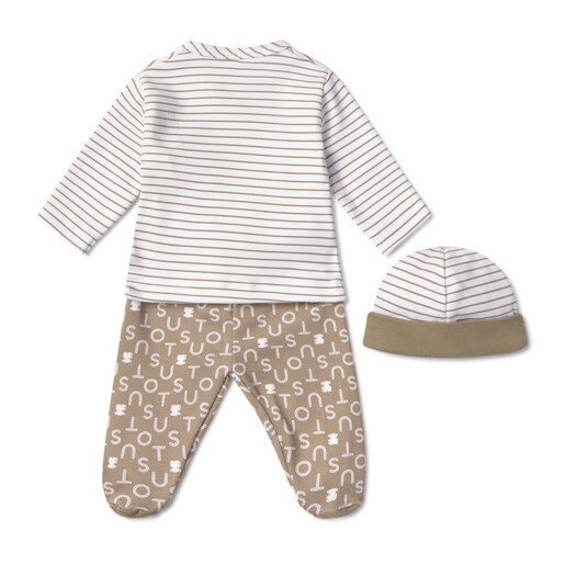 Newborn baby set in Soft beige