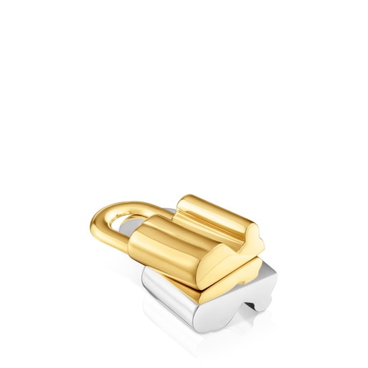 20 mm two-tone bear padlock motif Pendant TOUS Unlock