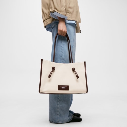 Shopper grande de jacquard beige TOUS Summer Holidays