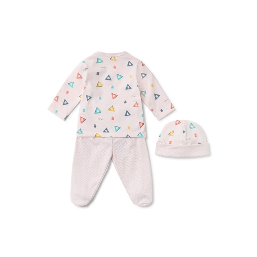 Conjunto de bebé recién nacido Triangulo rosa