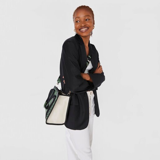 Medium khaki TOUS Kaos Mini Evolution Amaya Shopping Bag