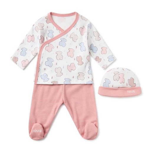 Newborn baby outfit in Colors pink