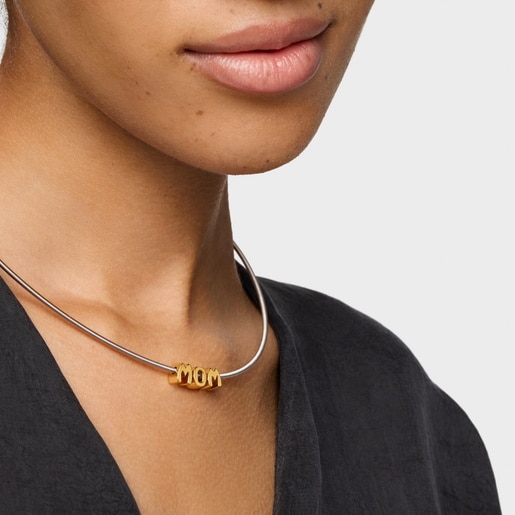 18kt gold plating over silver pack of Charms TOUS Mom