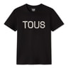 T-Shirt Logo Pearls in Schwarz