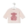 Bold Bear t-shirt in Casual pink