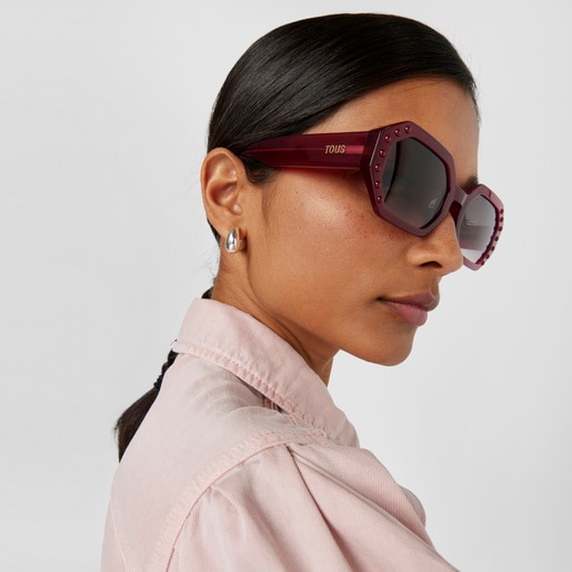 Fuchsia-colored Sunglasses Geometric