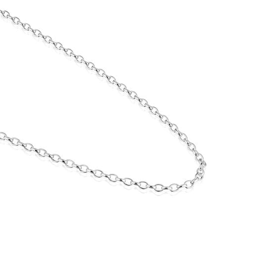 Gargantilla de plata con anillas redondas, 60 cm Chain