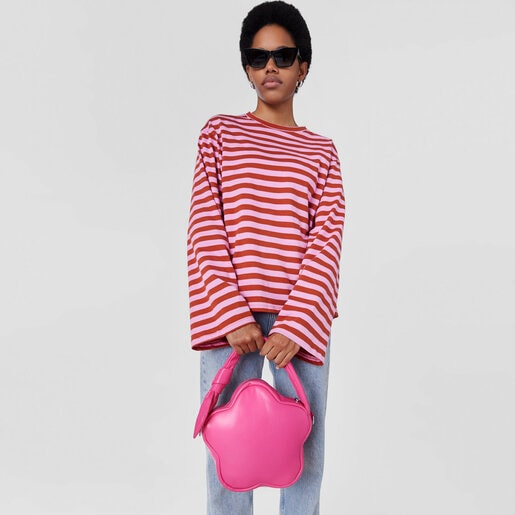 Fuchsia-colored flower Crossbody bag TOUS Carol