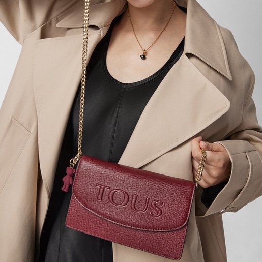 Маленькая бордовая сумка-кроссбоди T Pop