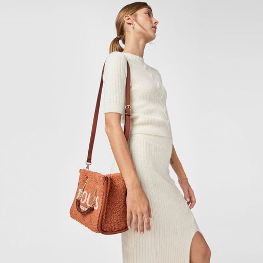 Светло-орнажевая сумка-шоппер Amaya Warm
