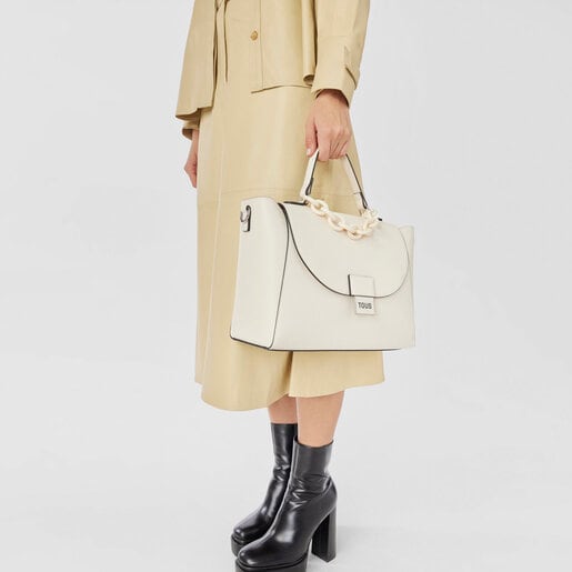 ベージュのラージ・シティバッグ TOUS Sylvia