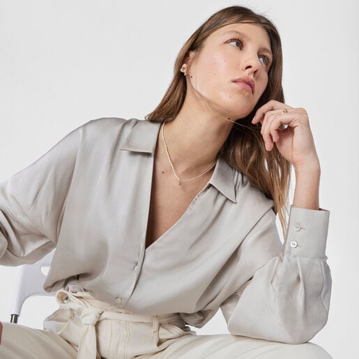 ツートーンにパールをあしらったネックレス TOUS Joy Bits