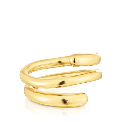 Anello a spirale in argento vermeil New Hav