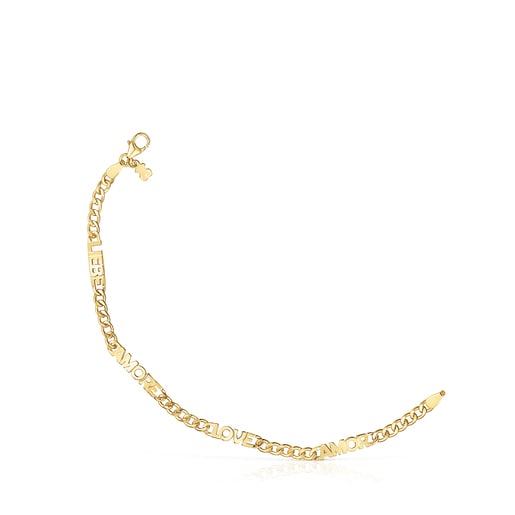 Pulsera Love con baño de oro 18 kt sobre plata TOUS Crossword