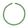 Priliehavý náhrdelník s 18 kt pozlátením na striebre a zeleným kremencom Hold Oval