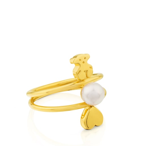 Gold Sweet Dolls Ring with Pearl | TOUS