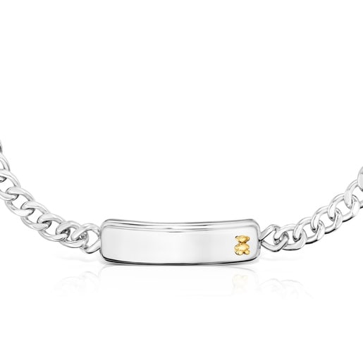 Two-tone bear-motif chain Bracelet TOUS Man