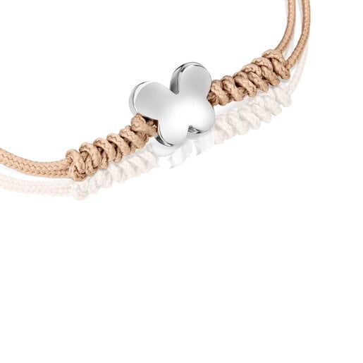 Nylon Bold Motif Bracelet with silver butterfly motif