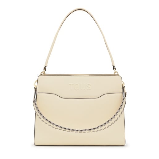 ベージュのミディアム・ショッピングバッグ Audree Saffiano