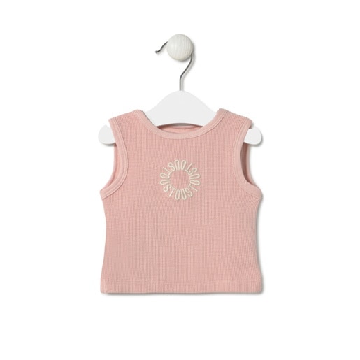 Camiseta sin mangas de bebé Classic rosa