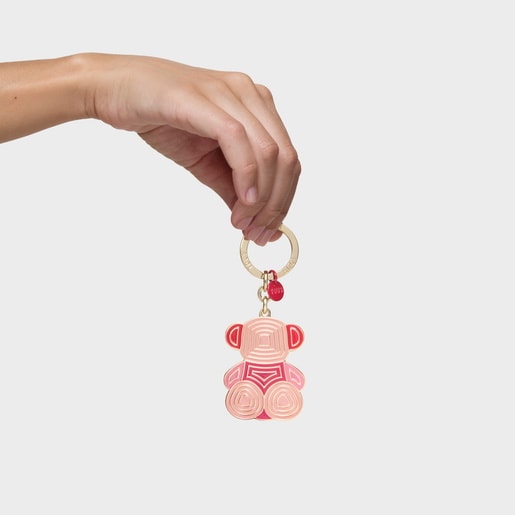 Llavero rojo y dorado Bold Bear Lines