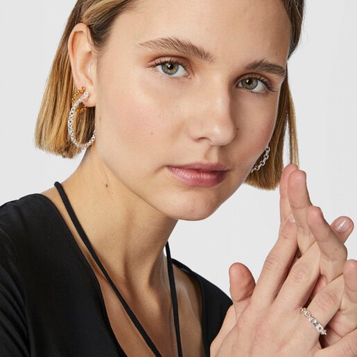 Aros de plata TOUS Calin